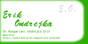 erik ondrejka business card